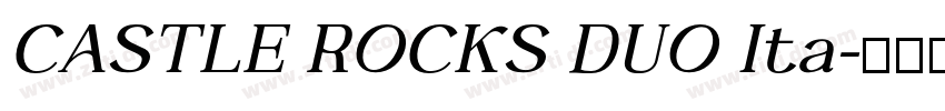 CASTLE ROCKS DUO Ita字体转换